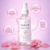 Rose Water, Face Mist & Collagen Moisturiser Glow Kit for Hydrated, Soft & Glowing Skin