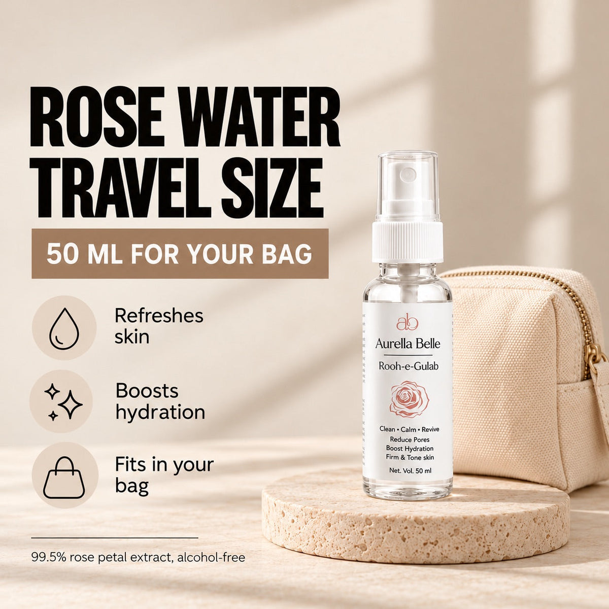 Rose water travel size benefits