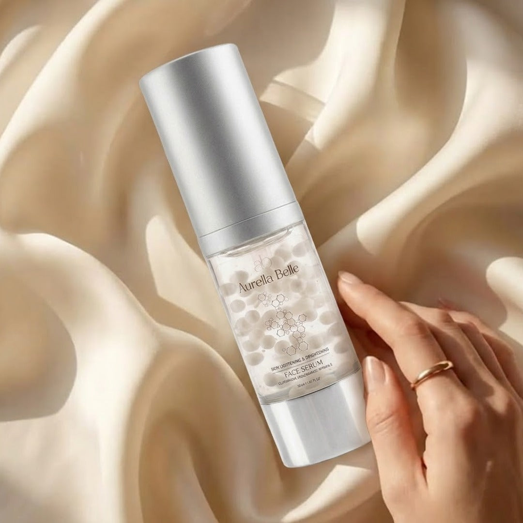 Brightening Face Serum 30 ml on cream silk
